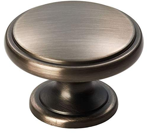 Ariel/Henrietta Antique Pewter Metal Effect 38mm Cupboard Door Knob