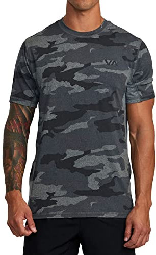 RVCA Herren Kurzärmeliges Rundhalsausschnitt T-Shirt, Camouflage, Mittel