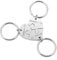 PiercingJ 3pcs Personalized Custom Initial Name Heart Puzzle Keychain Stainless Steel Matching Family Best Friends BFF Jigsaw Piece Pendant Stitching Key Ring Soul Sister Gift