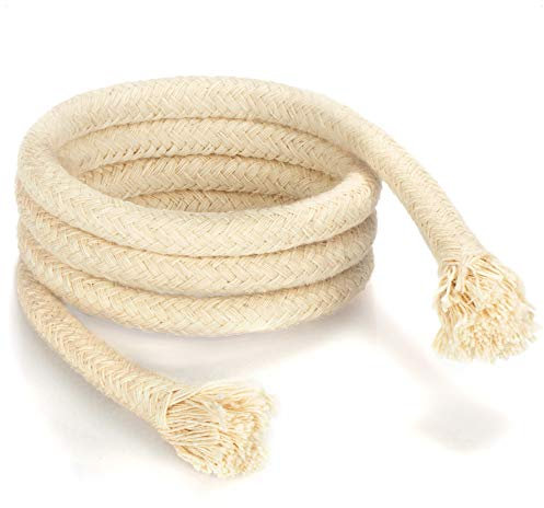 COM-FOUR® La mèche pour Lampes à Huile Peut être découpée sur Mesure - mèche de Rechange pour Torches de Jardin (100cm x 8mm)