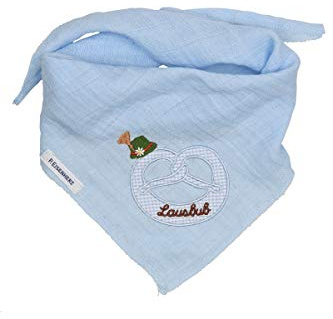 P.Eisenherz Babytuch - BREZEL MIT Hut - hellblau
