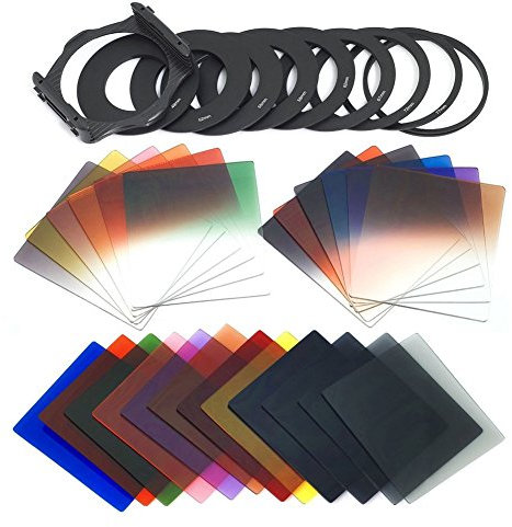 Senmubery 24Pcs Filtre Gradué Carré 9 Porte-Filtre à Anneau Adaptateur pour Série P Lf78