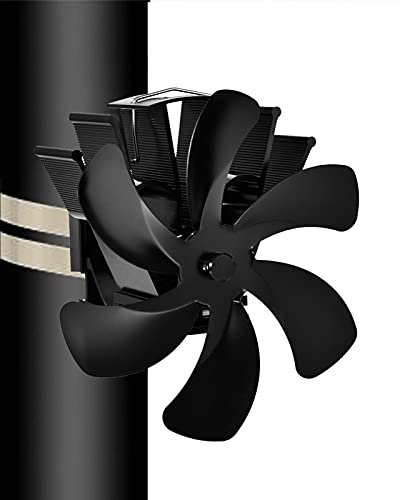 Alacritua Kaminventilator Kaminlüfter Ofenlüfter, 6-Blatt-Ofenlüfter, Ventilator Kaminofen,Lüfter Wärmebetriebener Kaminrohr,Brennerlüfter Und Holzofen-Kaminlüfter Für Größeres Luftvolumen