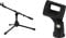 Tiger MCA49-BK Low Level Floor & Desktop Boom Microphone Stand – Bass Drum, Guitar Cab Mic Stand & MCA84-BK Universal Rubber Grip Microphone Clip