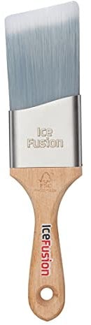 ProDec Advance 2 inch Ice Fusion Woodworker Angled Short Handle Trade Professional Synthetic Paint Brush for Painting with Emulsion, Gloss and Satin Paints on Walls, Ceilings, Wood and Metal, 2 50mm