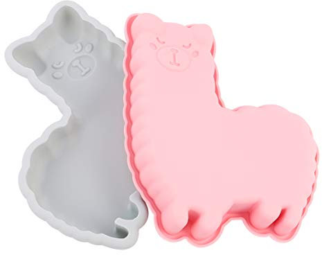 DOITOOL Silikonform 3d Für Torte Lama 2 Stücke Alpaka Form Kuchenformen Fondant Form Cartoon Eisform Schokoladenform Mousse Form für Diy Handgemachte Dessert Liefert Zuf?llige Epoxidharz Lama