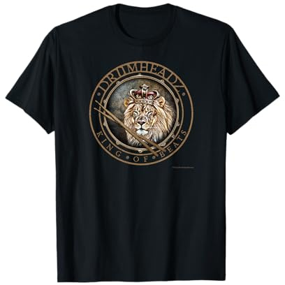 Schlagzeuger Snare Drum Lion Drumsticks DrumHeadz King of Beats T-Shirt