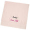 Wolimbo Duschhandtuch Bestickt mit Namen und Motiv - 70x140 cm - rosa - weiches Duschtuch personalisiert - Geschenk