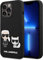 Karl Lagerfeld KLHMP14LSSKCK Hülle für iPhone 14 Pro 6,1 hardcase schwarz/Black Liquid Silicone Karl & Choupette