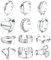JeryWe 12PCS Offene Ringe Set für Damen Frauen Midi Verstellbare Fingerringe Silber Knöchel Ringe Set Niedliche Minimalistisch Klobig Stapelringe