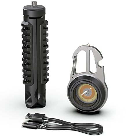 shefor Cob Llavero Luz de Trabajo,Mini Linterna LED,800 Lúmenes,Luz de Emergencia Recargable,7 Modos USB Lámpara de Inspección Portátil con Destornillador con Soporte para Camping