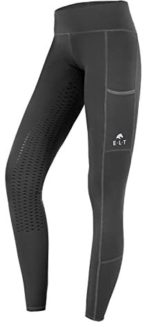 ELT Leggings da equitazione Ella, asfalto, 116 cm