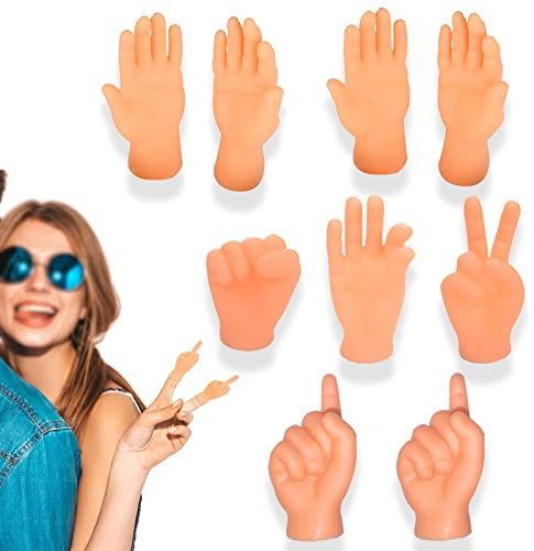 10pcs Mini H채nde f체r Finger,Fingerh채nde Zaubertricks Toy,Winzige Hand Fingerpuppen, Lustige Minih채nde Set f체r Geburtstagsfeiern, Spielparty, Halloween Weihnachten Party