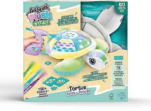 Rocco Giocattoli - Airbrush - Tortue en Peluche à colorier