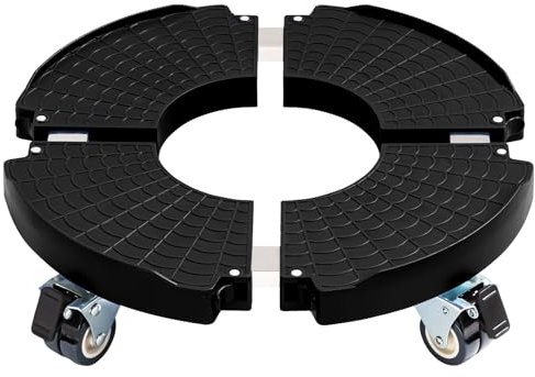 IDZO Portavaso Resistente con Ruote, capacità di 199,6 kg, Regolabile, 38-53,3 cm, Nero