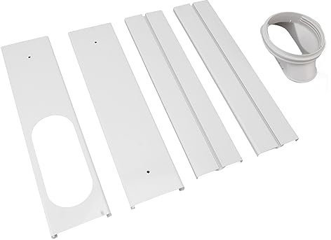 Kit de Joints de Fenêtre en PVC Modifiables, Panneaux, Kit D'aération de Fenêtre AC Portable pour Fenêtre Horizontale et Verticale, Assure Une Climatisation Efficace