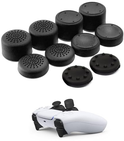 Comioke Joystick Cap, Joystick Cap Analogico, 10pcs Grip Joystick Cap Analogico, Gommini Joystick, Joystick Cover, Thumb Grip Caps, Joystick Thumb Grip Cap, Analog Stick Cover, Nero