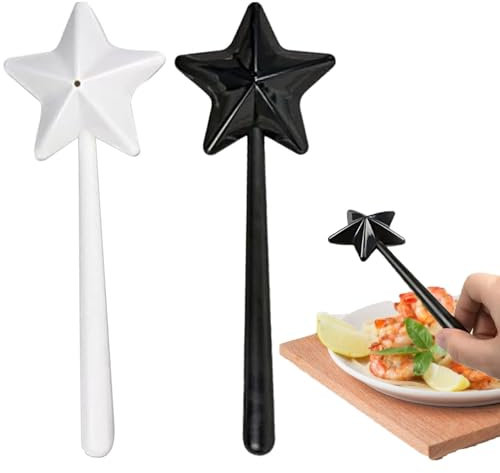 YOZO 2PCS Magical Salt & Pepper Shakers, Magic Wands Salt and Pepper Shakers, Salt and Pepper Dispenser, Dispenser Magic Star Stick,Seasonings Spice Shakers with Holes