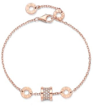 TOFBS Bracelet Femme Argent 925 Avec Pendentifs Ronds Incrustés De Zirconium Cubique Chaîne Fine Réglable Bijou Élégant Et Raffiné Pour Toutes Occasions