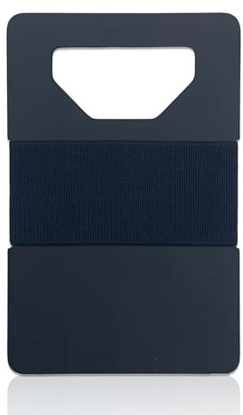 Güdstuf Ultra Thin Minimalist Card & Money Holder with Integrated Bottle Opener - Slim Black Titanium Metal RFID Blocking Wallet (Pack of 1)