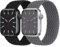 Solo Loop Cinturino intrecciato Compatibile con Apple Watch 42 mm 44 mm 45 mm 46 mm 49 mm, cinturino elastico in nylon per Apple Watch 10 9 8 SE 7 6 5 4 3 2 1, nero/grigio M