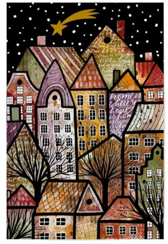 artboxONE Poster 60x40 cm Weihnachten Winterstadt - Bild advent adventskalender geschenk