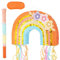 WERNNSAI Regenbogen Pinata - Geburtstags Piñata Mädchen Regenbogen Pinata mit Quasten Kordelzug Stock Augenbinde Kindergeburtstag Boho Party Dekoration Babyparty Sommerparty Partyspiel Zubehör