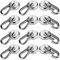 Spactz 12 Pack Strong Magnetic Hooks, 60LBS Heavy Duty Magnet Hooks Strong Neodymium Magnets with Carabiner Hook