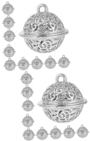 IMIKEYA 24 STK selbstgemachte Glocke weihnachtsdeko Christbaum anhänger Jingle Bell Türhänger Weihnachtsbaumschmuck Wohnkultur Ornament Zubehör für Pfirsichglocken Weihnachtsbaumglocken