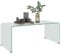 HOMCOM Couchtisch aus Glas rechteckiger Wohnzimmertisch modernes Design aus gehärtetem Glas mit abgerundeten Kanten sicher 80 x 45 x 35 cm transparent