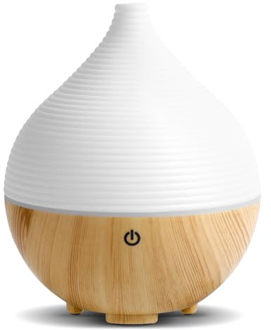 AiQInu Difusor de Aromas 160ml, Humidificador Ultrasónico,Apagado Automático, Difusor de Aceites Esenciales,7 Colores LED, Función Aromaterapia, Ultrasilencioso