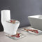 Wc Vorleger Set 3 Teilig Weihnachten Rustikale Bauernhaus Wilde Tier Scheune Tür Natur Weihnachtsbaum Schnee Winter Urlaub Vintage Badteppich-Set 3-Teilig U-Förmiger Teppich