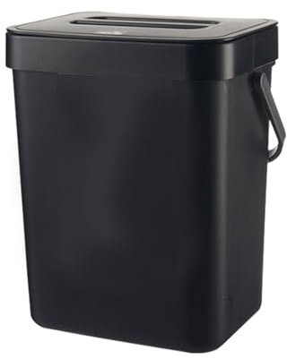 Cubo de basura colgante, 3L/5 L, cubo de basura de cocina con tapa y asa, cubo de basura plegable para colgar, cubo de basura de cocina para cocina, coche, baño, oficina, dormitorio