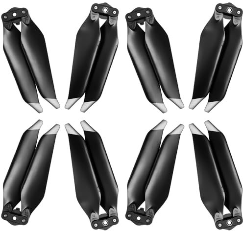 Hengrongshen Mavic Pro Propeller, 8 Pcs Drohne Mavic Pro Propeller mit Push-Typ-Schnellverschluss-Design, Mavic Pro Zubehör für Drohnenersatz, 8331F Propeller für Mavic Pro (Silber)