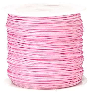 1 rouleau de cordon en nylon pour bracelets, 50 m x 0,8 mm, cordon de perles pour stores, bracelets tressés, fabrication de bijoux