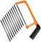 Hacksaw,Hacksaw for Metal Cutting,Adjustable Angle Metal Saw,Heavy Duty Hack Saw,with 10 Replaceable Blades,for Cutting Plastic,PVC Pipe,Tile,Metal