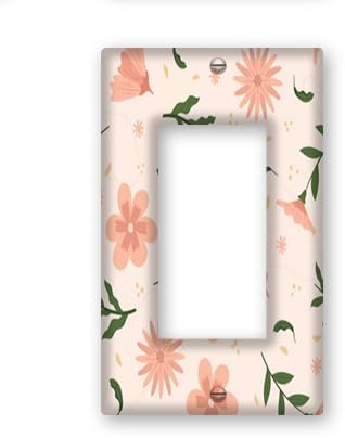 Horienteeon Jolie plaque décorative pour interrupteur à 1 gang - Plaque murale décorative pour interrupteur - Pour salle de bain, maison, chambre à coucher - 11,4 x 7 cm