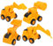 TOYANDONA 4 Teiliges Spielzeugfahrzeug Set Für Kleinkinder Bagger Und Bulldozer Modelle Aus Hochwertigem Bewegliche Baufahrzeuge Für Jungen Ab 2 Jahren Ideales Für