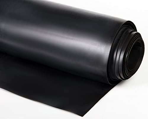 Revêtement noir résistant aux UV et aux intempéries pour bassin de jardin, piscine et sous-couche 0,35 mm d'épaisseur, taille 1,5 x 3 m