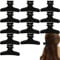 12 PCS Black Butterfly Hair Clips, Hairdresser Clips, Butterfly Hairdresser Clamps, Stylish Style Hair Clips, for Women and Girl Fixed Hair Declutter Disorder Hair
