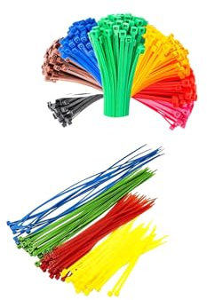 100 Pieces Zip Ties, Multi-Size Assorted Coloured Self-Locking Nylon Cable Tie -Small, Medium, Large & XL Zip Ties in Different Colour for Home Office Garden Garage and Workshop
