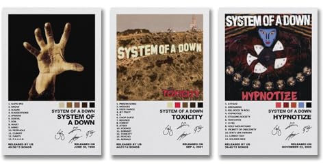 Magauy A Set Of 3 System Poster Of A Music Down Vintage Album Cover Poster Für Zimmer, Ästhetische Leinwand-Wandkunst, Schlafzimmer-Dekor Poster 12x18inch(30x45cm)-3pcs