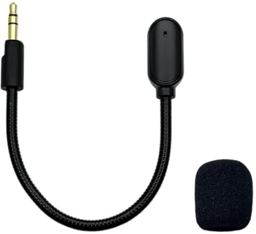 MICMXMO Microphone de rechange pour casque de jeu Razer Barracuda X avec suppression du bruit, micro à perche vocale cristalline pour Switch PS5 PS4 Mac, PC, ordinateur, prise jack 3,5 mm