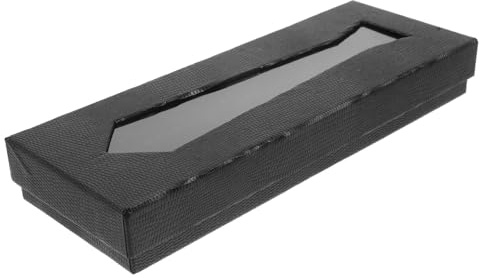 Schwarze Krawattenbox mit Schlangenhautstruktur aus Karton