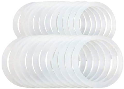 Joints en silicone pour bocaux - 10 anneaux de joint alimentaire, remplacement du couvercle hermétique anti-fuite | Accessoires ronds blancs, conteneurs de mise en conserve compatibles de
