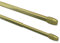 Interdeco Vitragestangen/ausziehbare Scheiben-Gardinenstangen Messing farbig (2 Stück), 30-50 cm