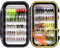 Bassdash Fishing Flies Kit - Assortment with Fly Box, 36/64/72/80/96pcs Dry/Wet Flies, Nymphs, Streamers