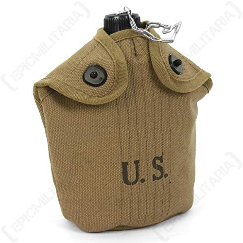 Epic Militaria Réplique WW2 US Bouteille d'eau Et Couvercle