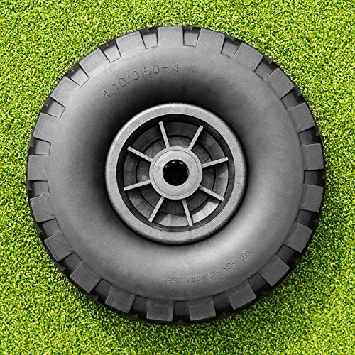 FORZA Alu110 Ersatzfußballtor | Extrabreites schwarzes Gummirad für Fußballtore | Nur einstichgesichertes Rad