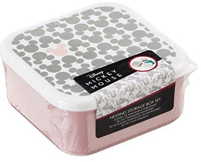 Funko Disney Classic-Plastic Storage Set-Mixed Mickey Print, Polypropylene, Multicolour, Multi, 3 unità